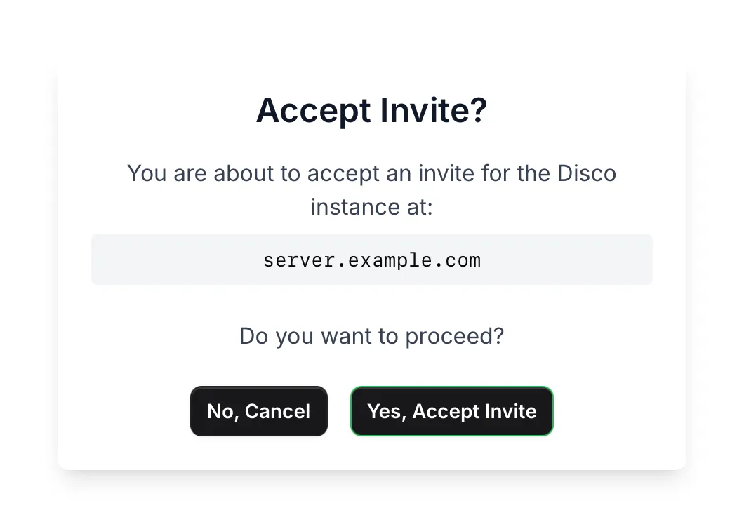 Accept Invite Page
