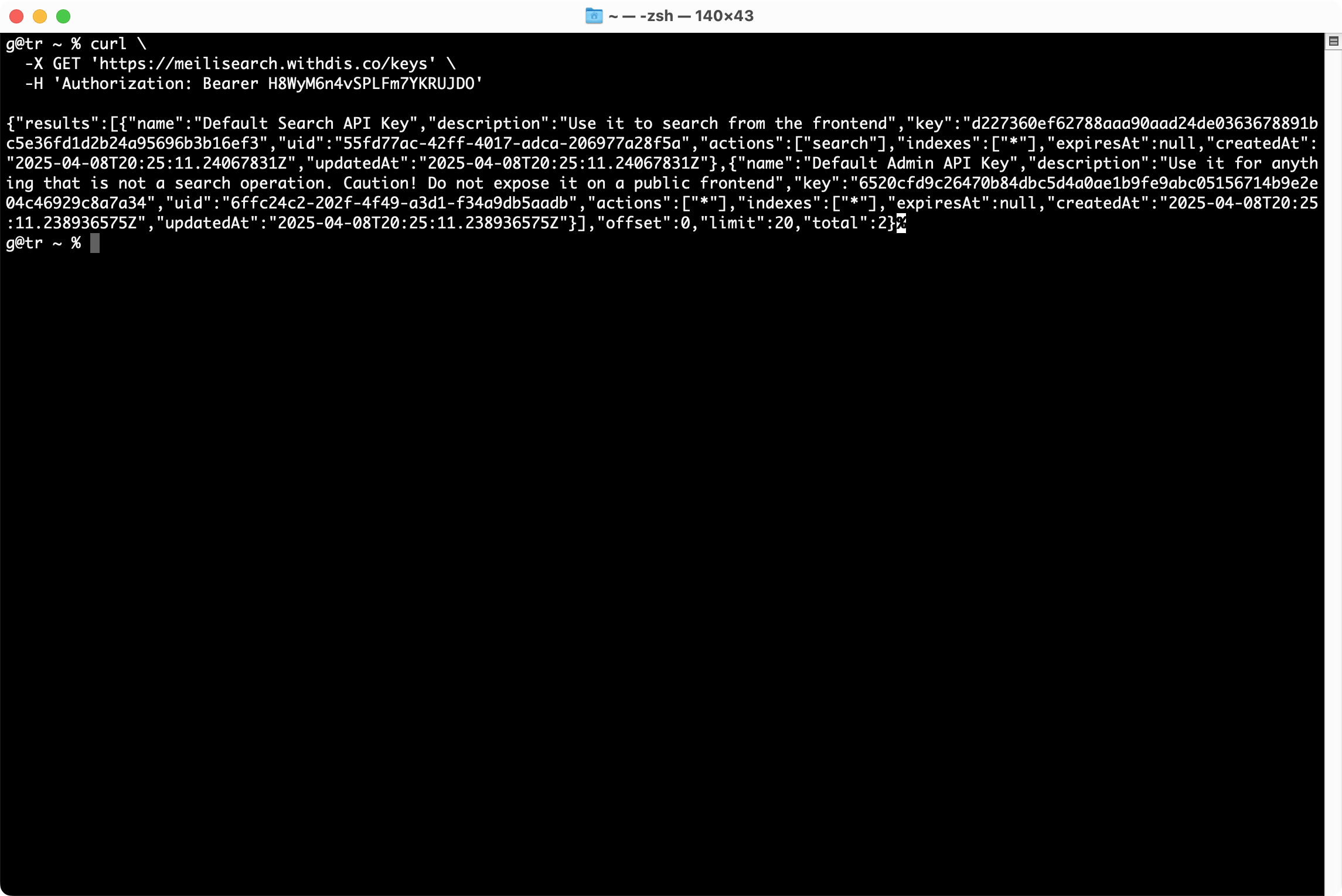 API Keys